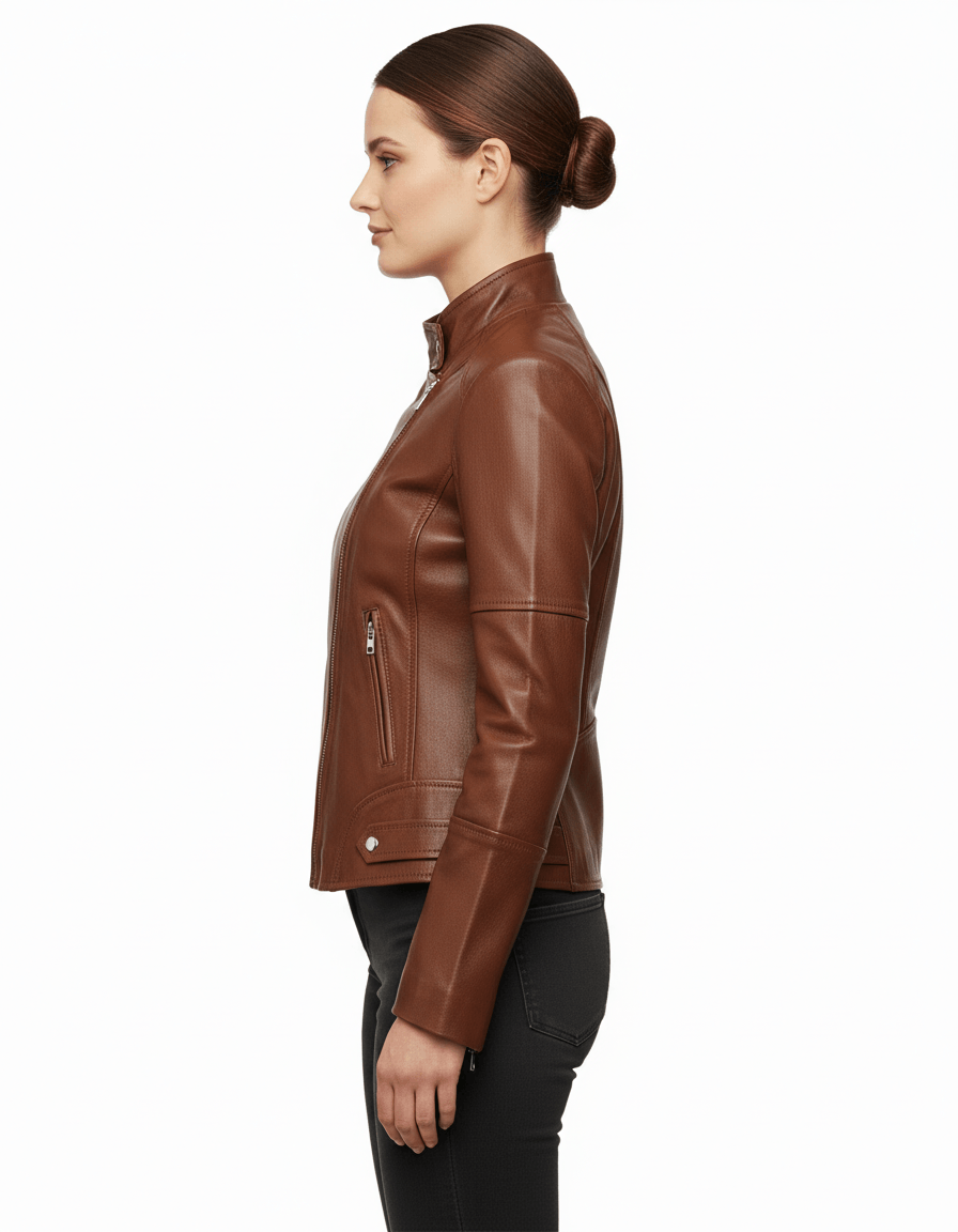 Бежевая мото куртка – идеальный выбор для создания стильного и уверенного образа